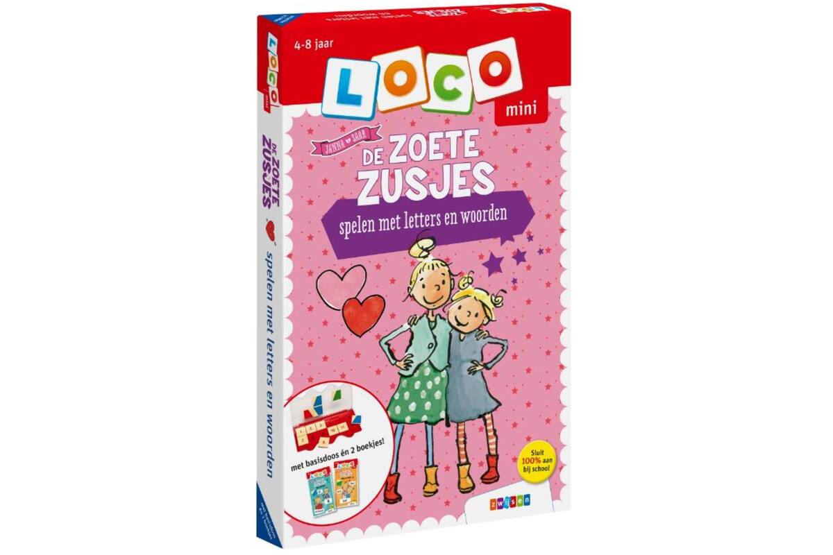 Loco Mini: De Zoete Zusjes pakket spelen met letters en woorden