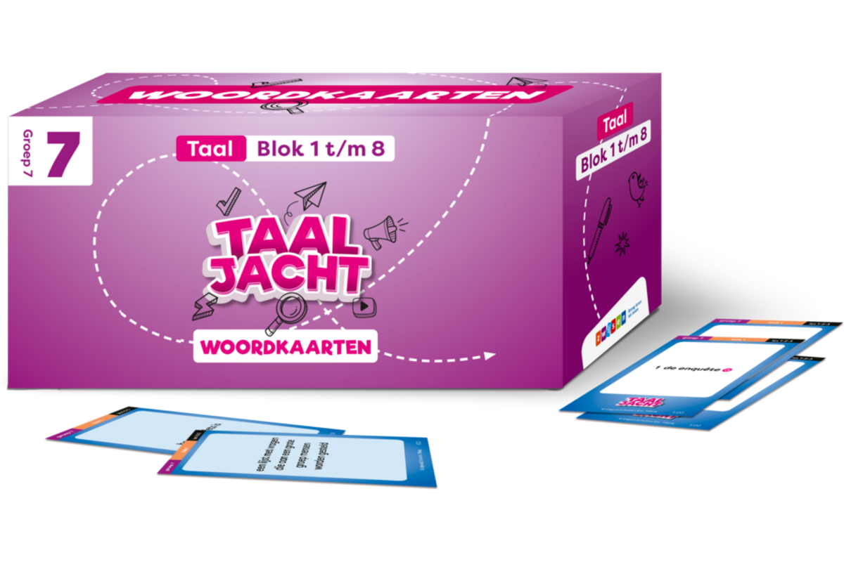 Taaljacht Taal groep 7 woordkaarten