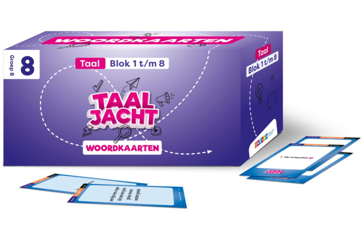 Taaljacht Taal groep 8 woordkaarten
