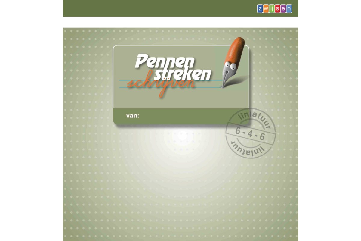 Pennenstreken 2 groep3/4 - lijntjesschrift 6-4-6 mm verbonden schrift (5 stuks)