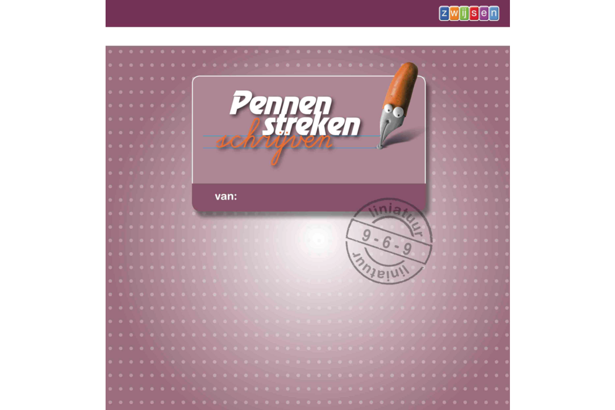 Pennenstreken 2 groep 3 - lijntjesschrift 9-6-9 mm verbonden schrift (5 stuks)