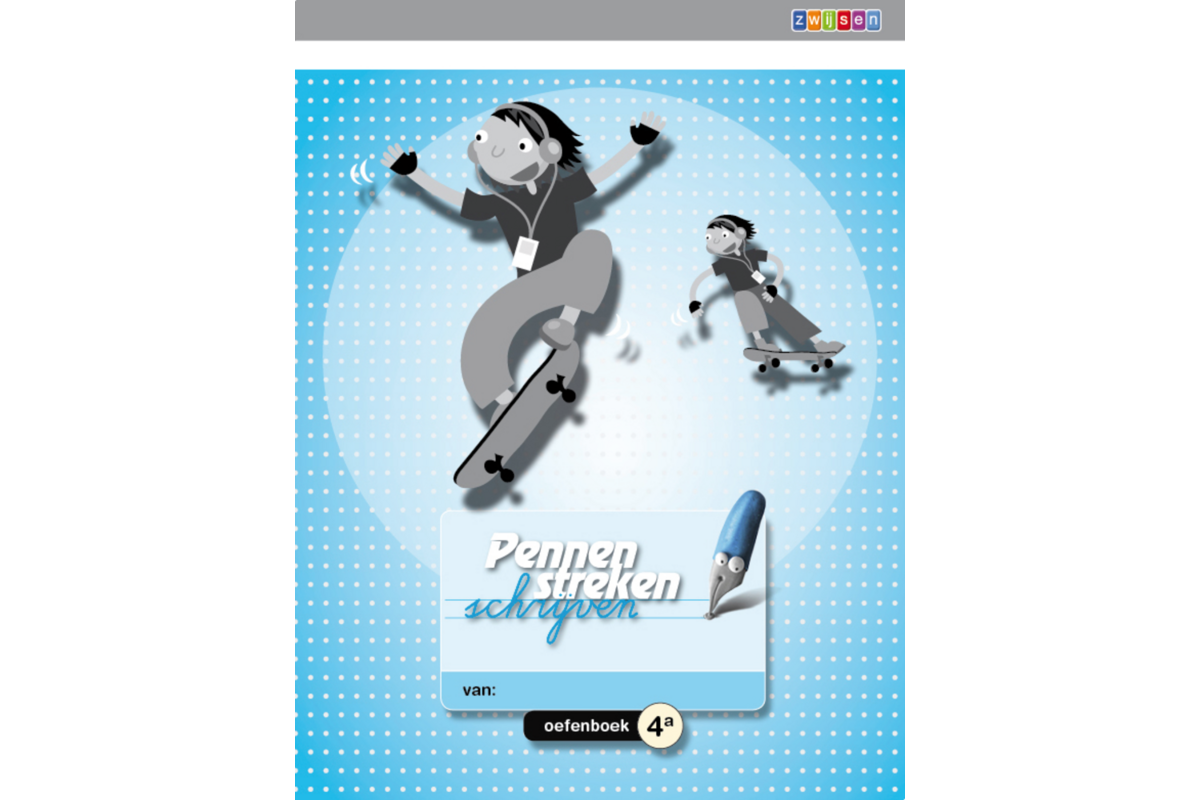 Pennenstreken 2 groep 4 - oefenboek 4A verbonden schrift (5 stuks)