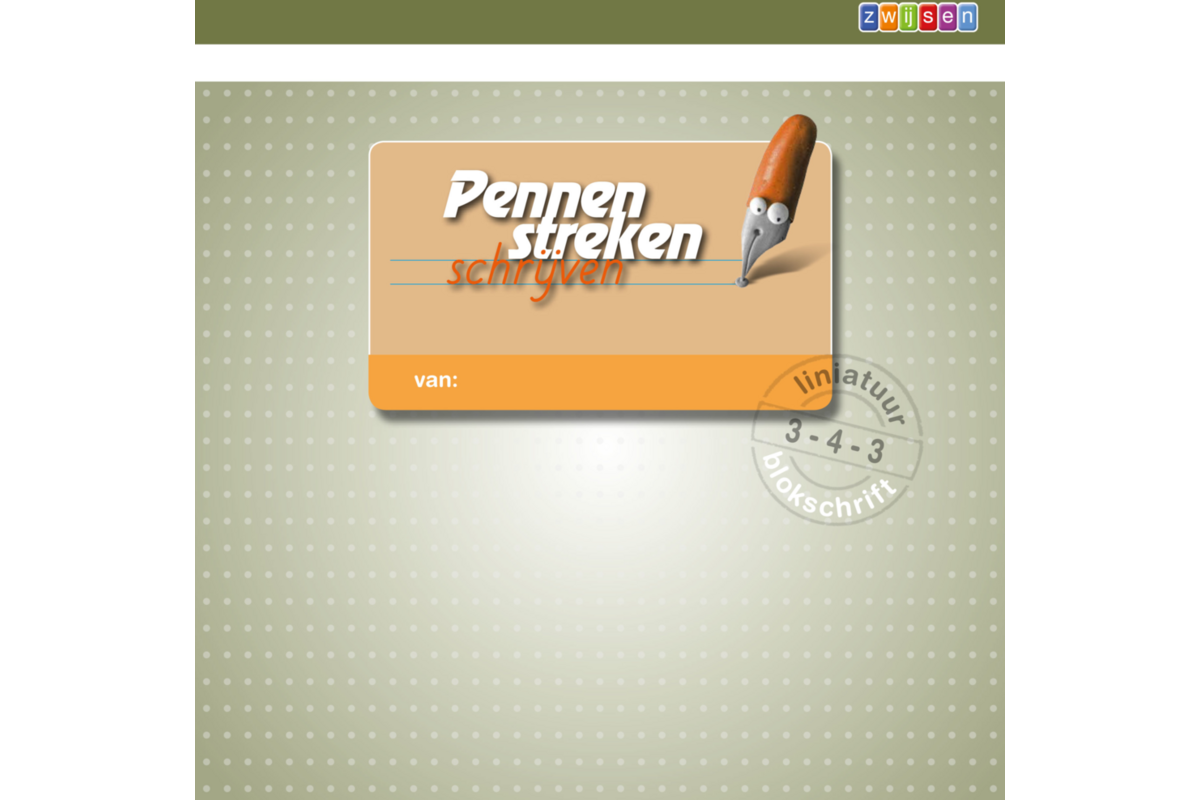 Pennenstreken 2 groep 3/4 - lijntjesschrift 3 - 4 - 3 blokschrift