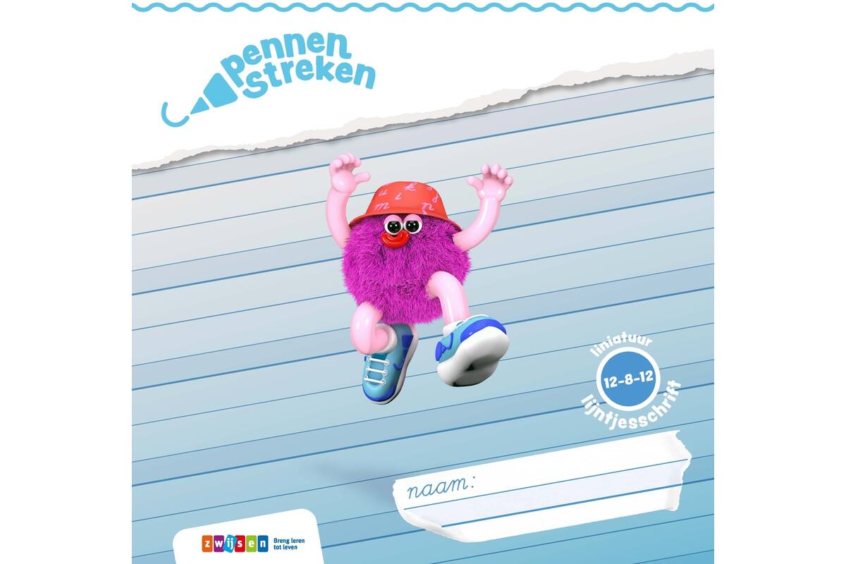 Pennenstreken 3 groep 3 lijntjesschrift verbonden schrift (12-8-12) (5 stuks)