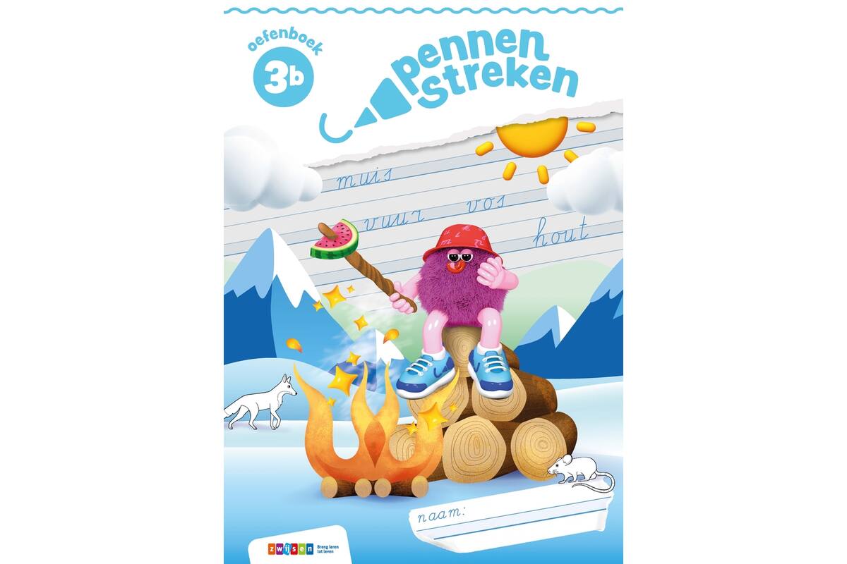 Pennenstreken 3 groep 3 oefenboek verbonden schrift 3B (5 stuks)