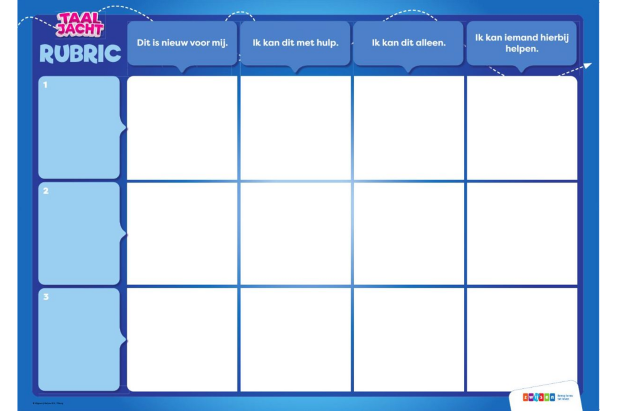 Taaljacht Taal magneetbord rubrics