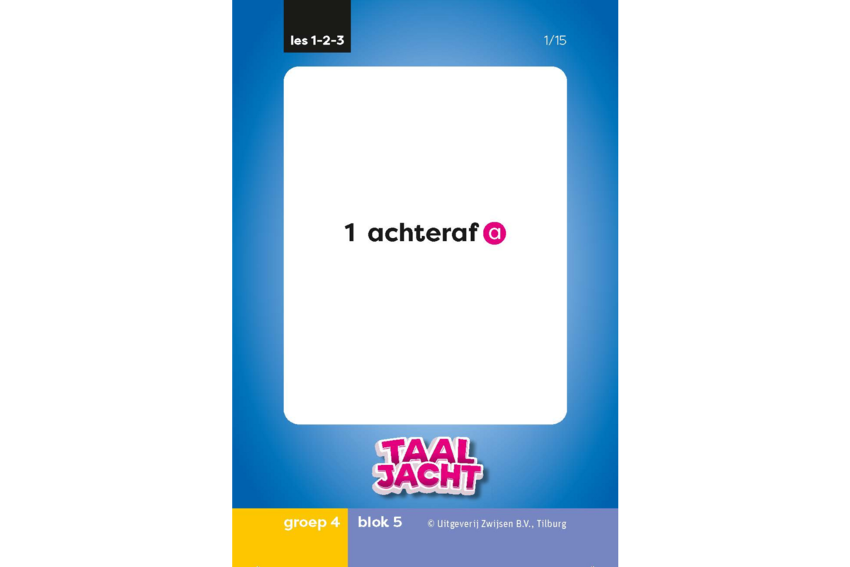 Taaljacht Taal groep 4 woordkaarten