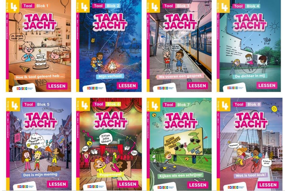 Taaljacht Taal groep 4 antwoordenboek blok 1-8