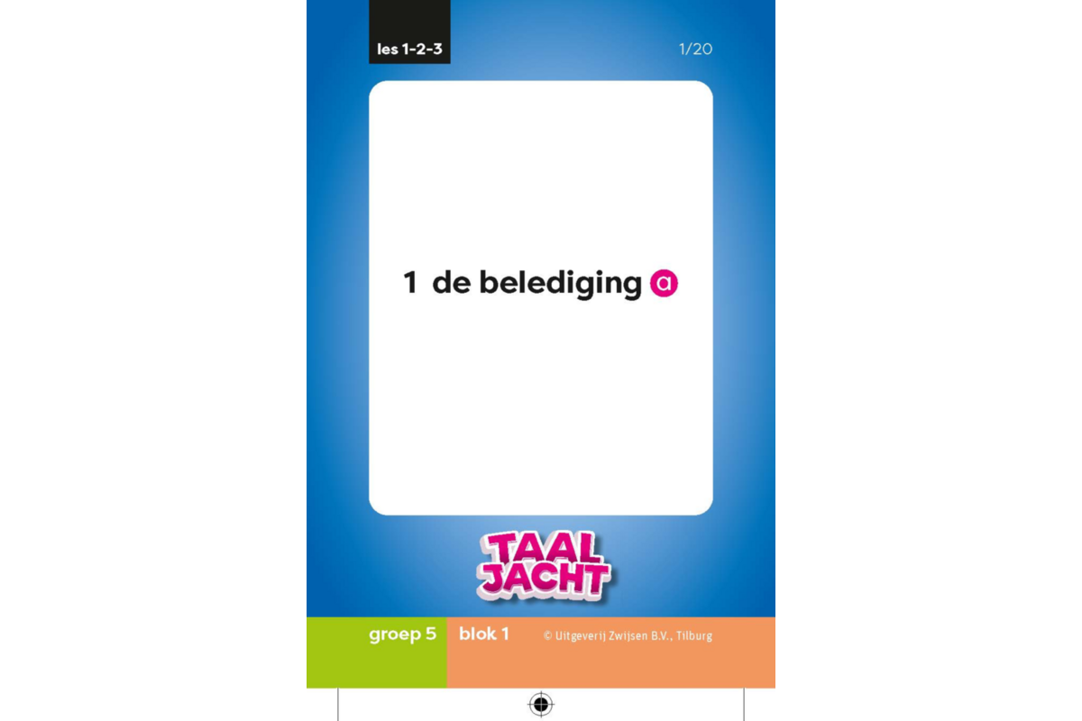 Taaljacht Taal groep 5 woordkaarten