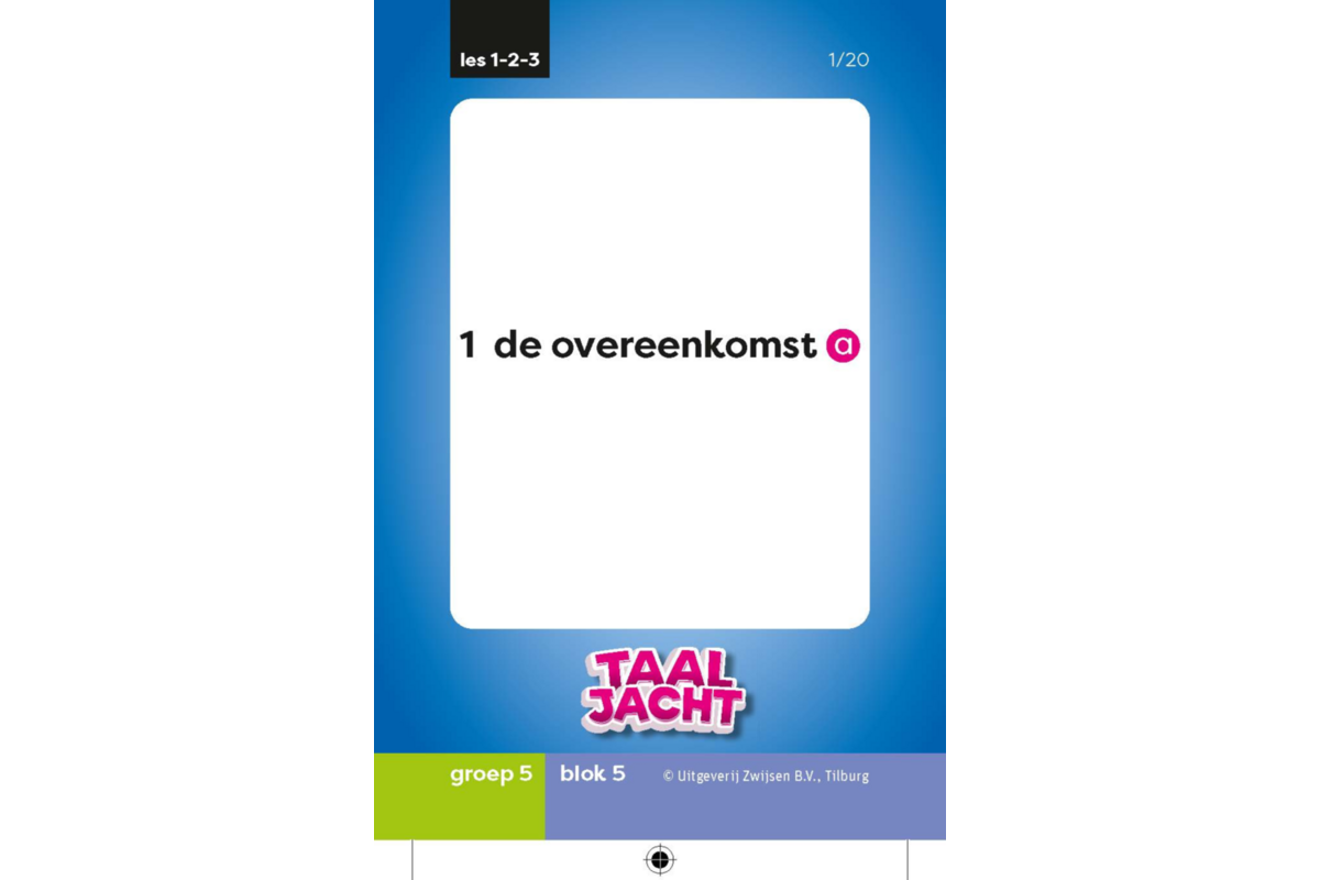 Taaljacht Taal groep 5 woordkaarten