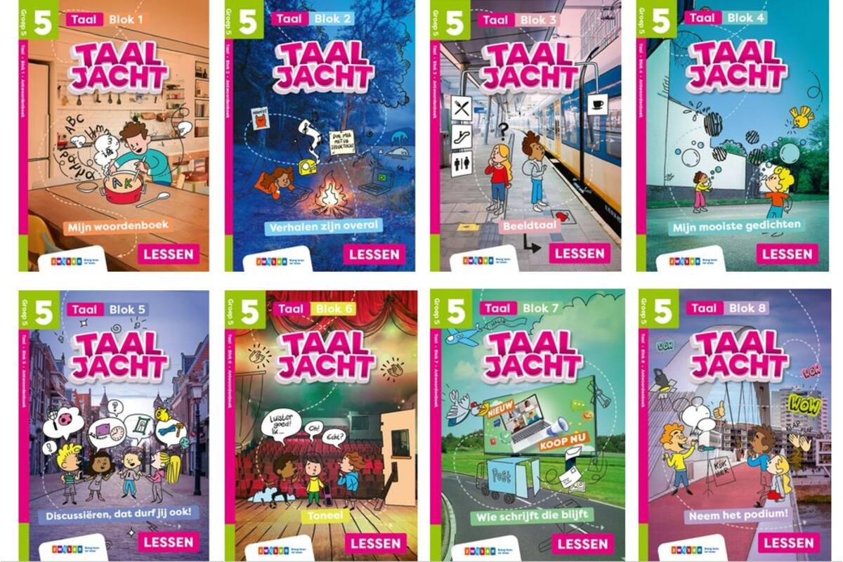 Taaljacht Taal groep 5 antwoordenboek blok 1-8