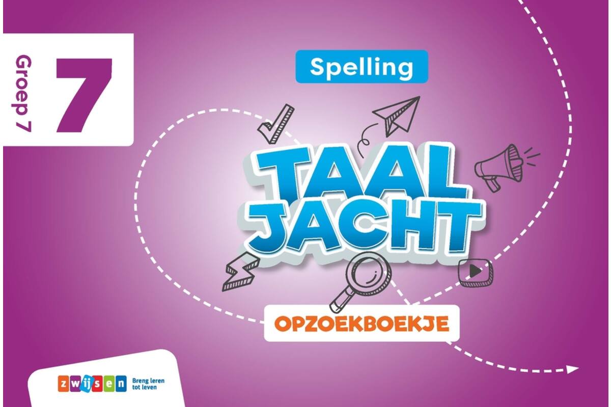 Taaljacht Spelling & grammatica groep 7 opzoekboekje
