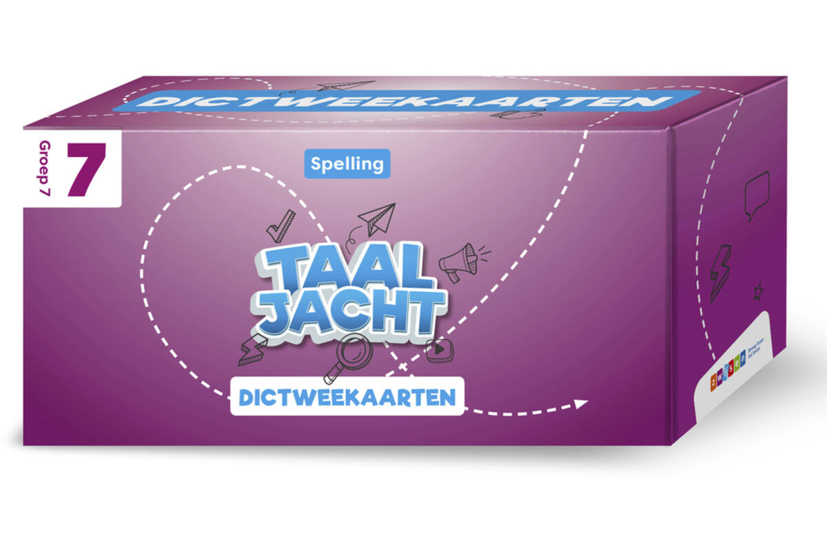 Taaljacht Spelling & grammatica groep 7 dictweekaarten