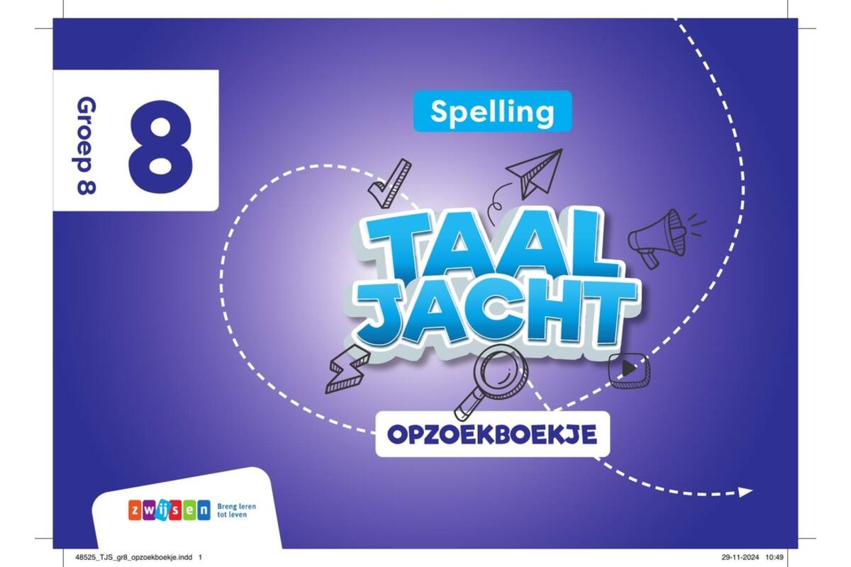 Taaljacht Spelling & grammatica groep 8 opzoekboekje