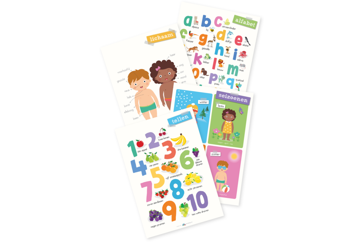 Educatieve posterset Onderbouw (5 stuks)