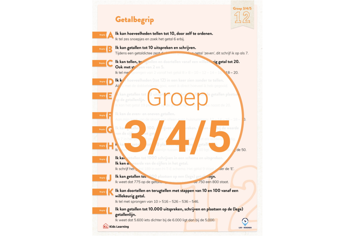 LDO Rekenen Doelenposters, groep 3/4/5