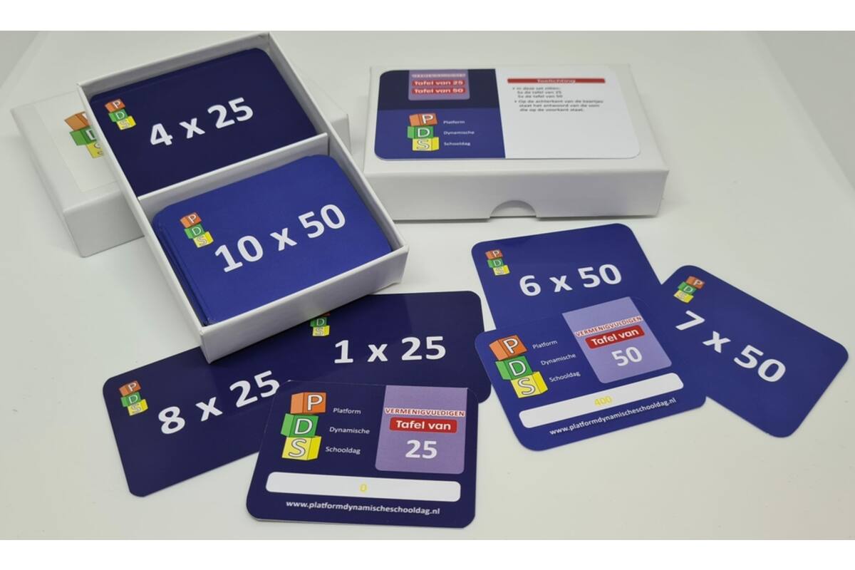 Dynamische schooldag Bewegend leren Box 3 Tafelkaartjes