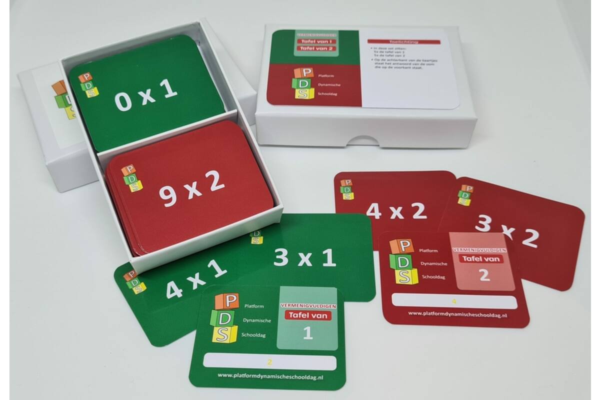 Dynamische schooldag Bewegend leren Box 3 Tafelkaartjes
