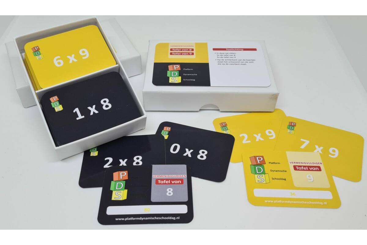 Dynamische schooldag Bewegend leren Box 3 Tafelkaartjes