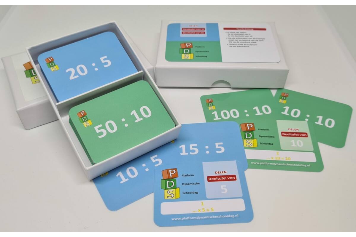 Dynamische schooldag Bewegend leren Box 4 Deelkaartjes