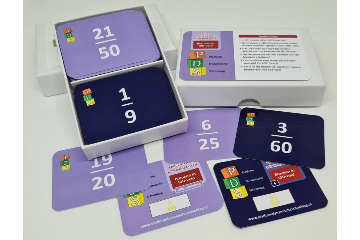 Dynamische schooldag Bewegend leren Box 5 Breuken. proc. en kommaget.