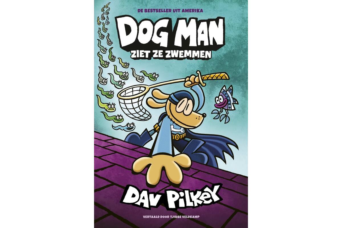 Dog Man ziet ze zwemmen - Dav Pilkey