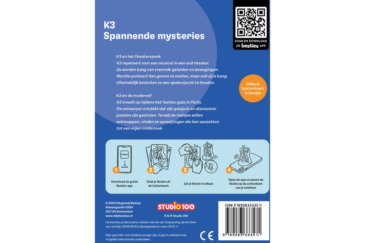 Besties luisterkaart - K3 - Spannende mysteries