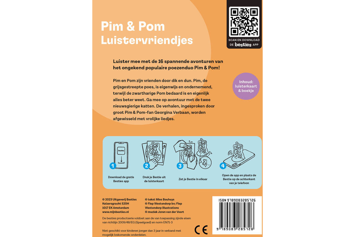 Besties luisterkaart - Pim & Pom - Luistervriendjes
