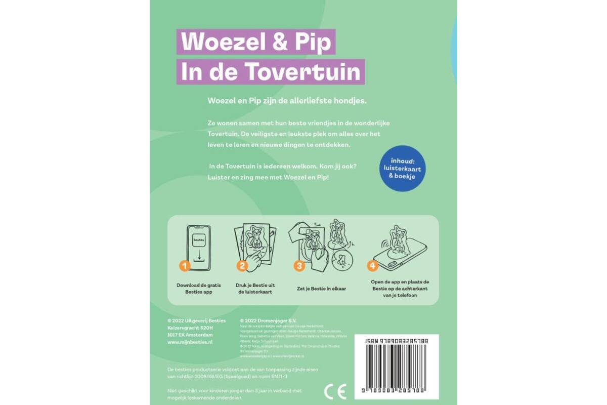 Besties luisterkaart - Woezel en Pip - In de tovertuin