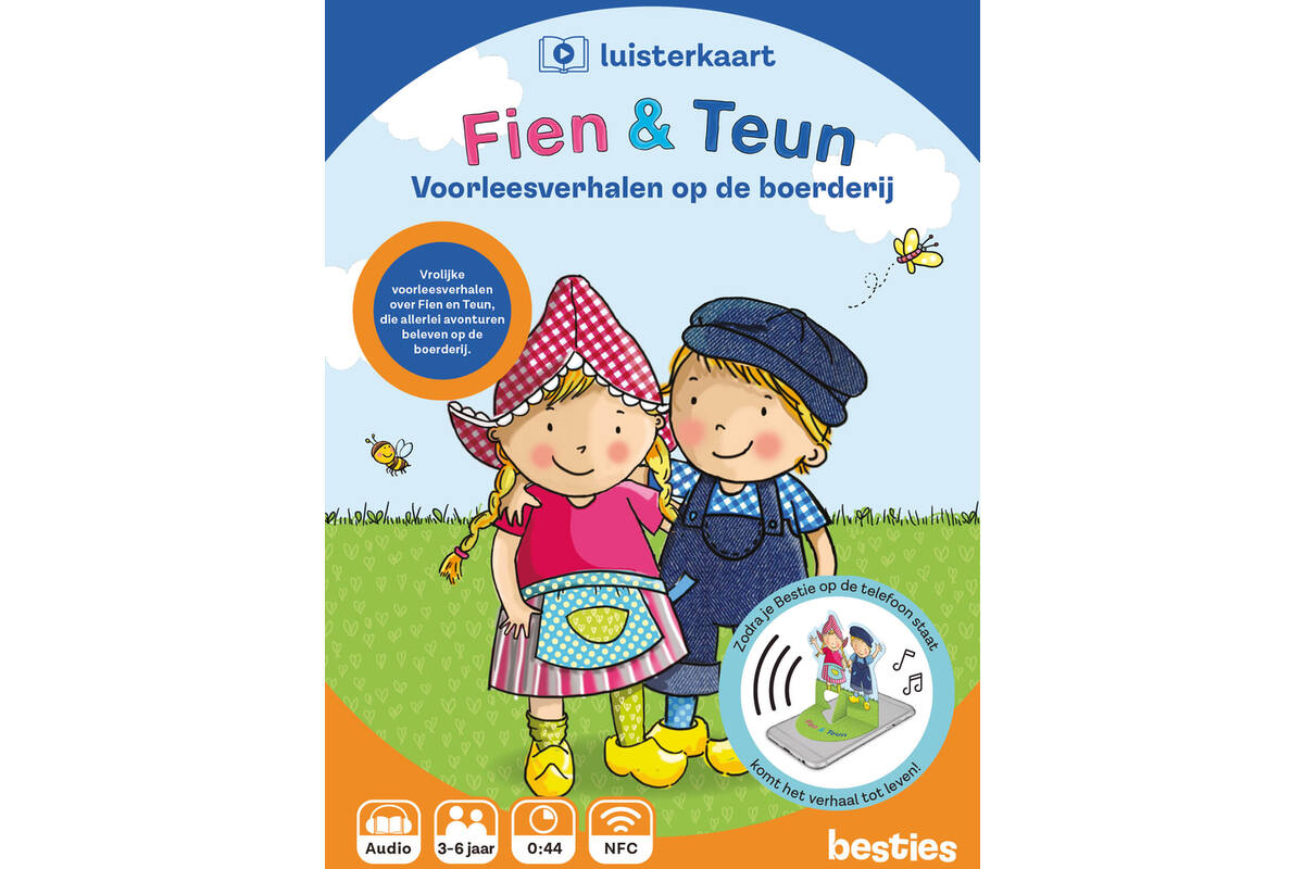 Besties luisterkaart - Fien & Teun - Voorleesverhalen op de boerderij