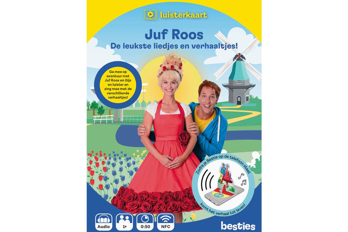 Besties luisterkaart - Juf Roos - De leukste liedjes en verhaaltjes