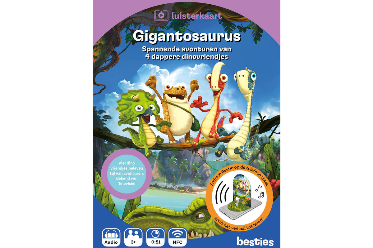 Besties luisterkaart - Gigantosaurus - spannende avonturen