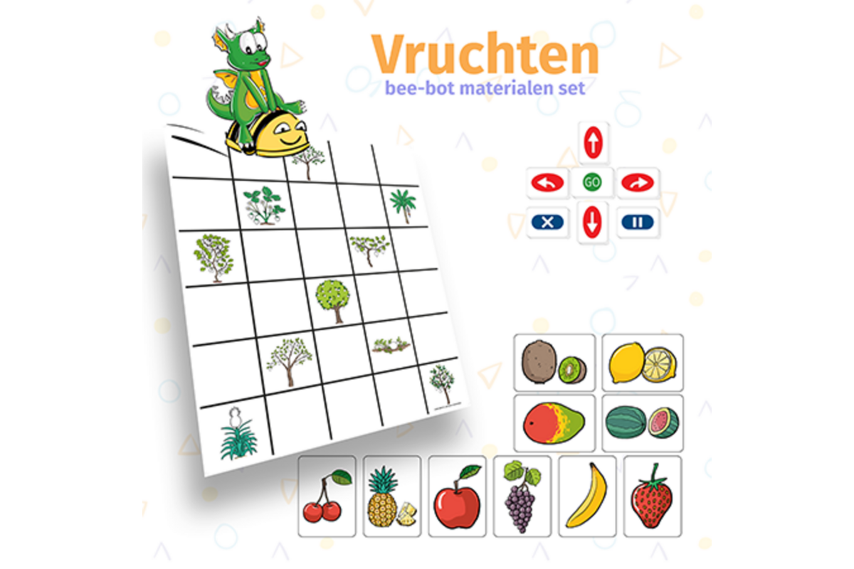 Delta.school (Delta de Draak) Bee-Bot materialenset vruchten