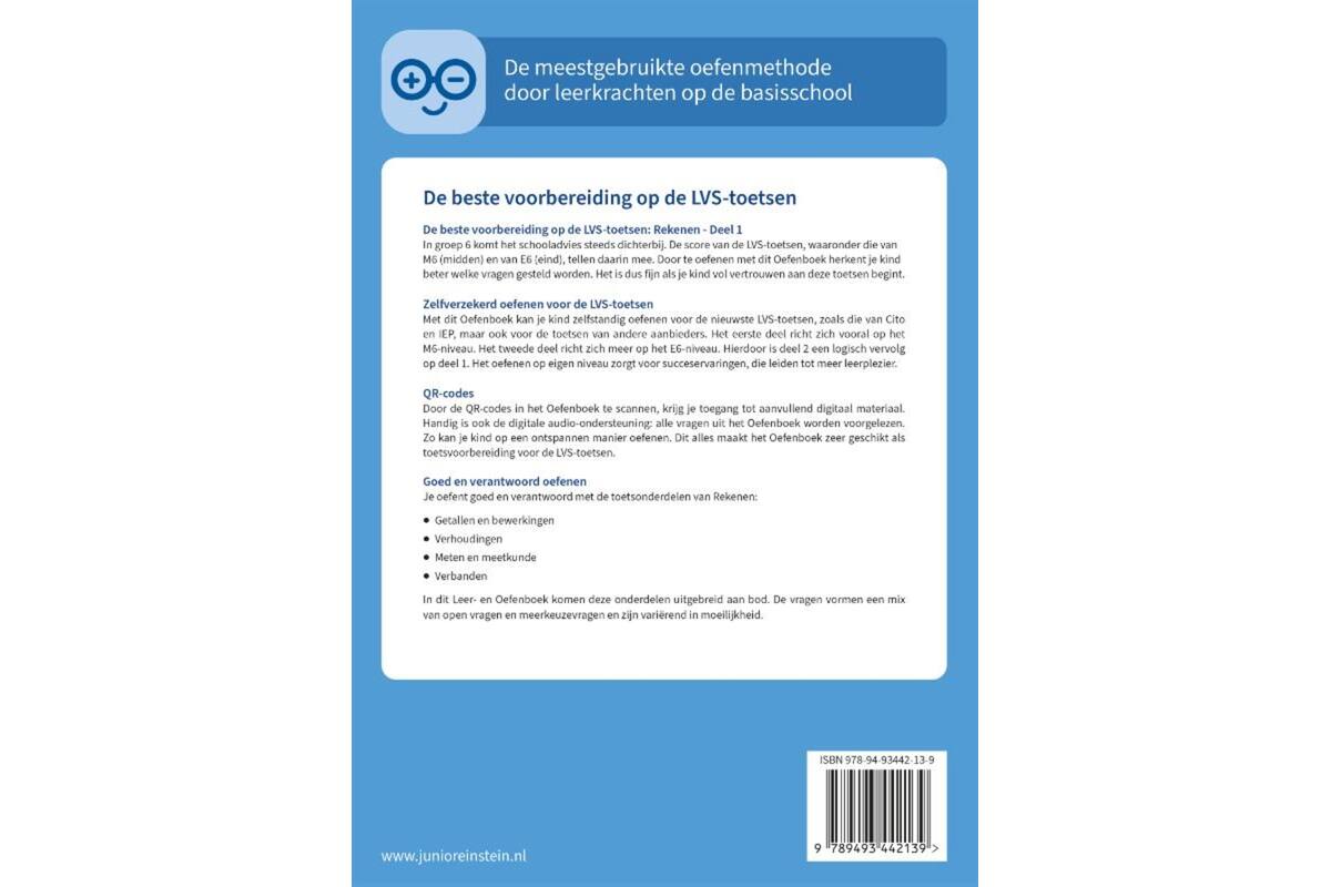 Rekenen voor de LVS-toetsen groep 6 deel 1