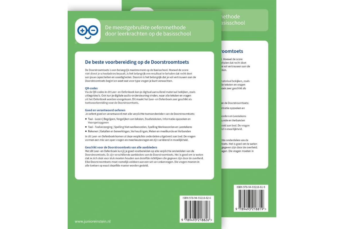 Doorstroomtoets Leer- en Oefenboek groep 8 deel 1 en 2