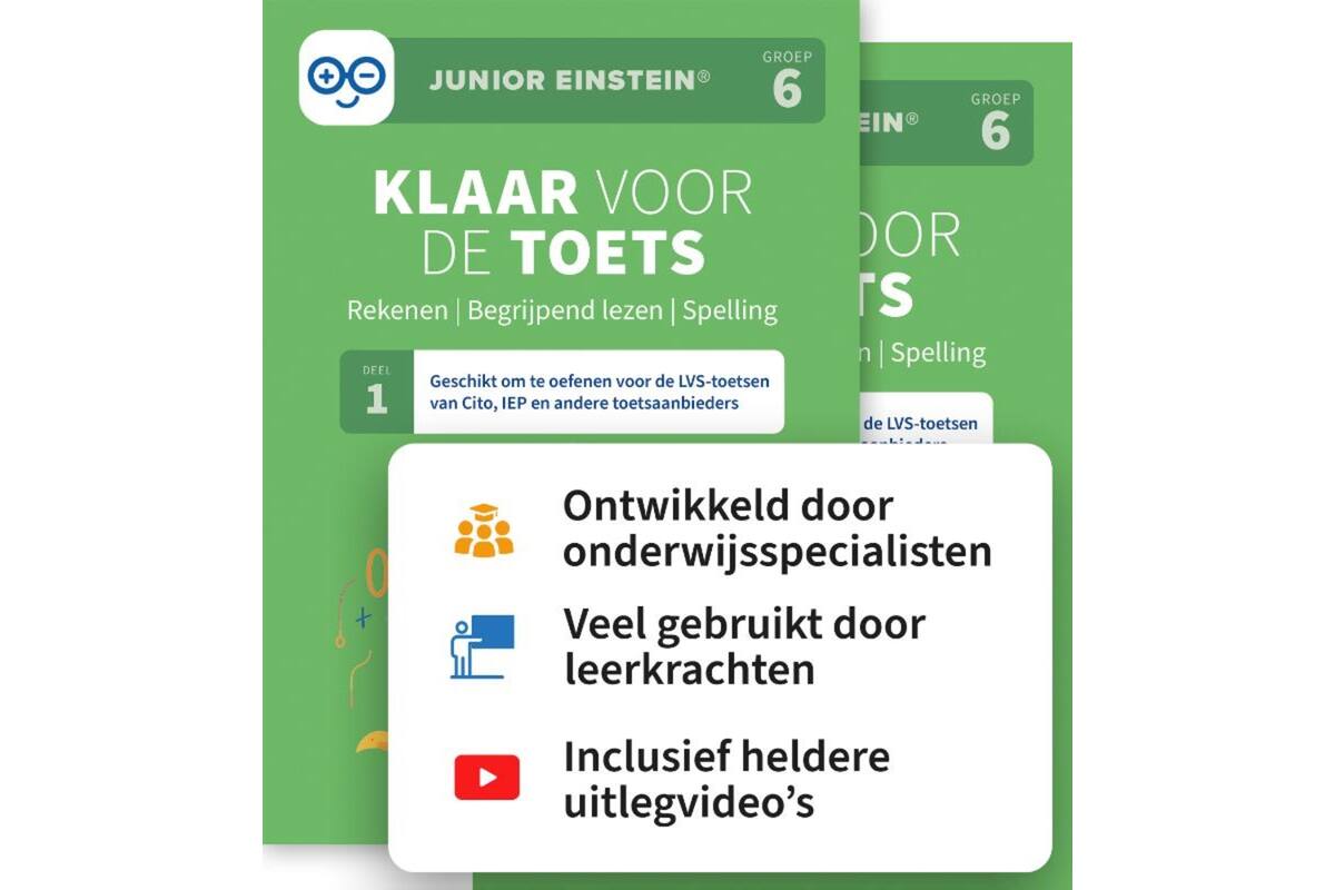 Klaar voor de toets Rekenen - Lezen - Spelling groep 6 deel 1 en 2