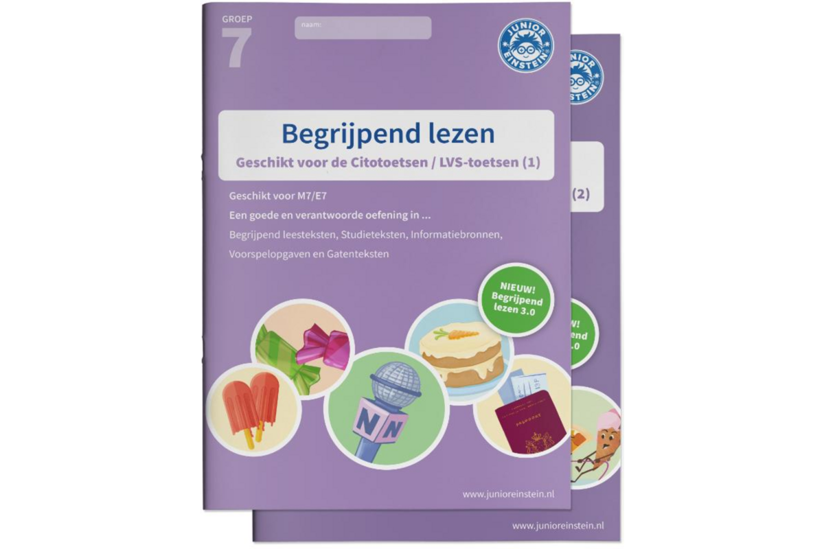 Begrijpend lezen oefenboeken- Deel 1 en 2 - Groep 7 - M7/E7 - 3.0