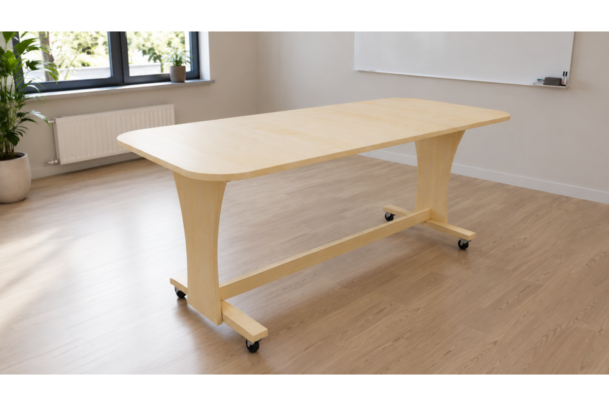Tafel Flex 180 HPL toplaag ahorn structuur, blad 180 x 60 cm