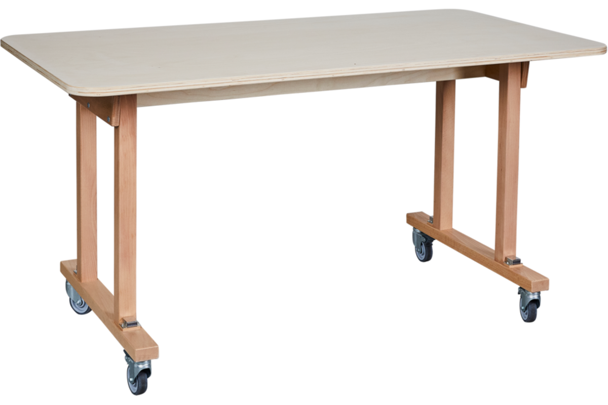 Tafel Flex 150 HPL toplaag Ahorn, 150 x 80 cm , met rechte poten
