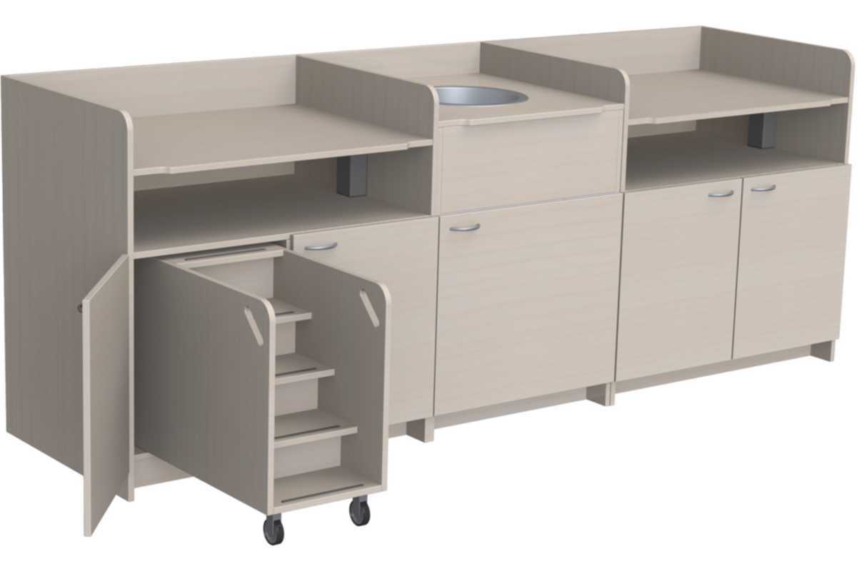 Wasbakunit Standard wit 50 cm