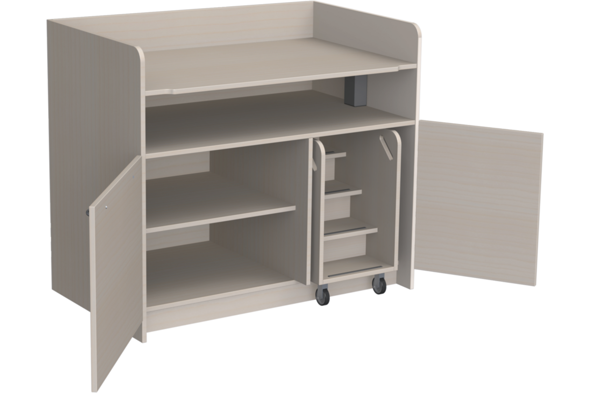Aankleedtafel Standard 120 ahorn trap rechts