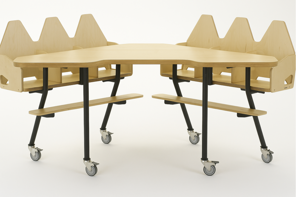 Babytafel, zwart onderstel