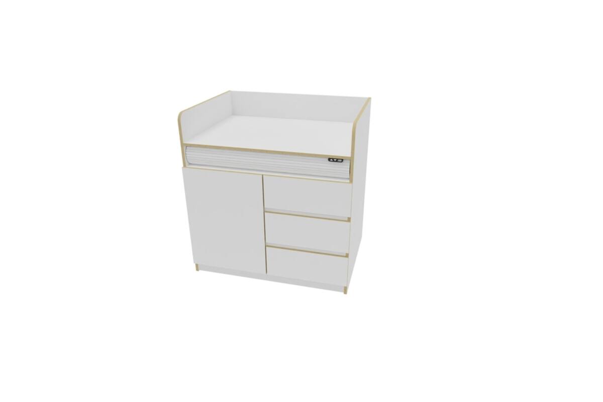 Aankleedtafel Flex+ 100 wit zonder trap
