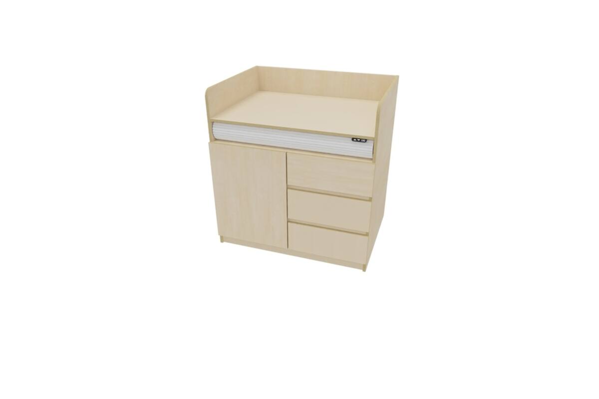 Aankleedtafel Flex+ 100 ahorn zonder trap