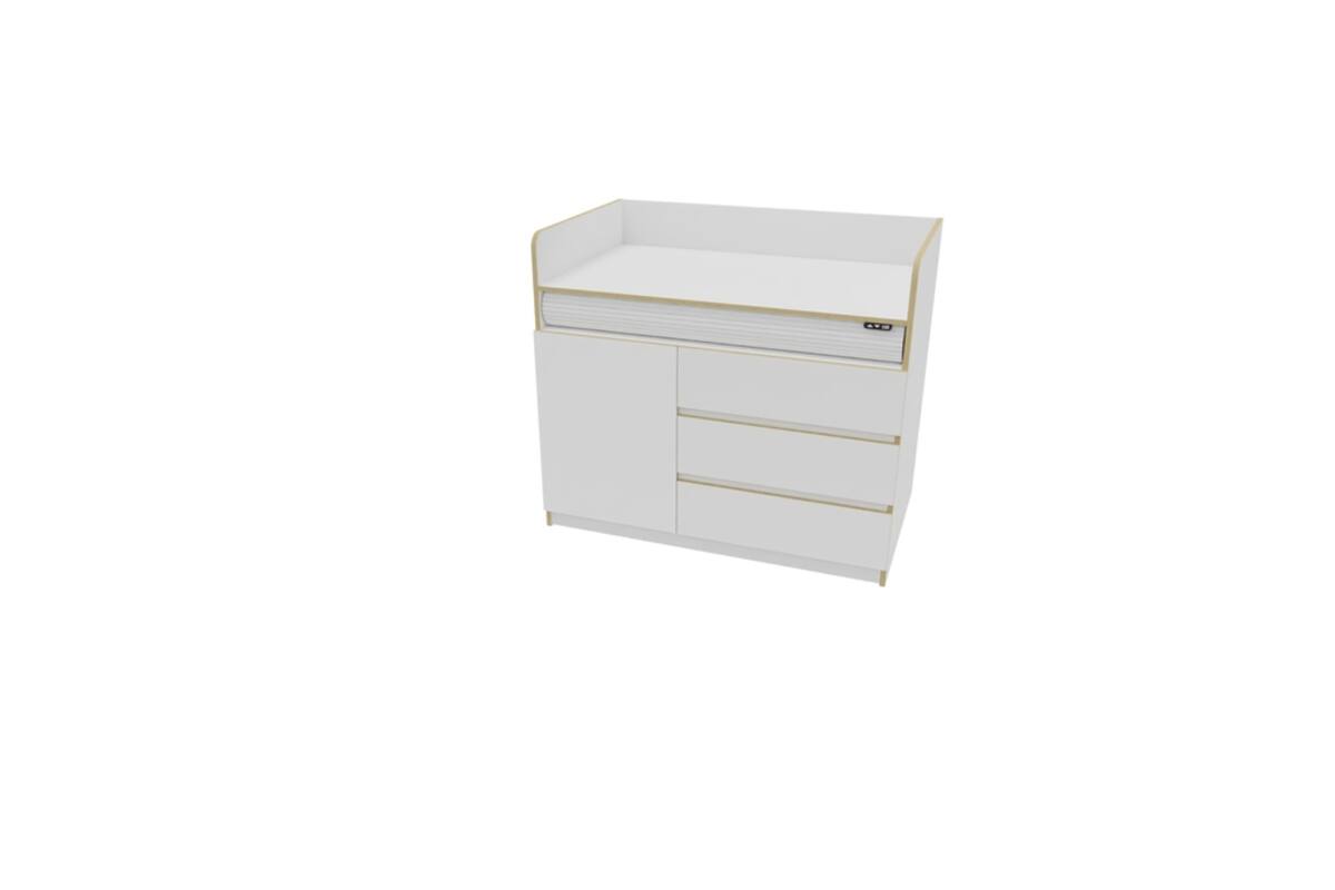 Aankleedtafel Flex+ 120 wit zonder trap