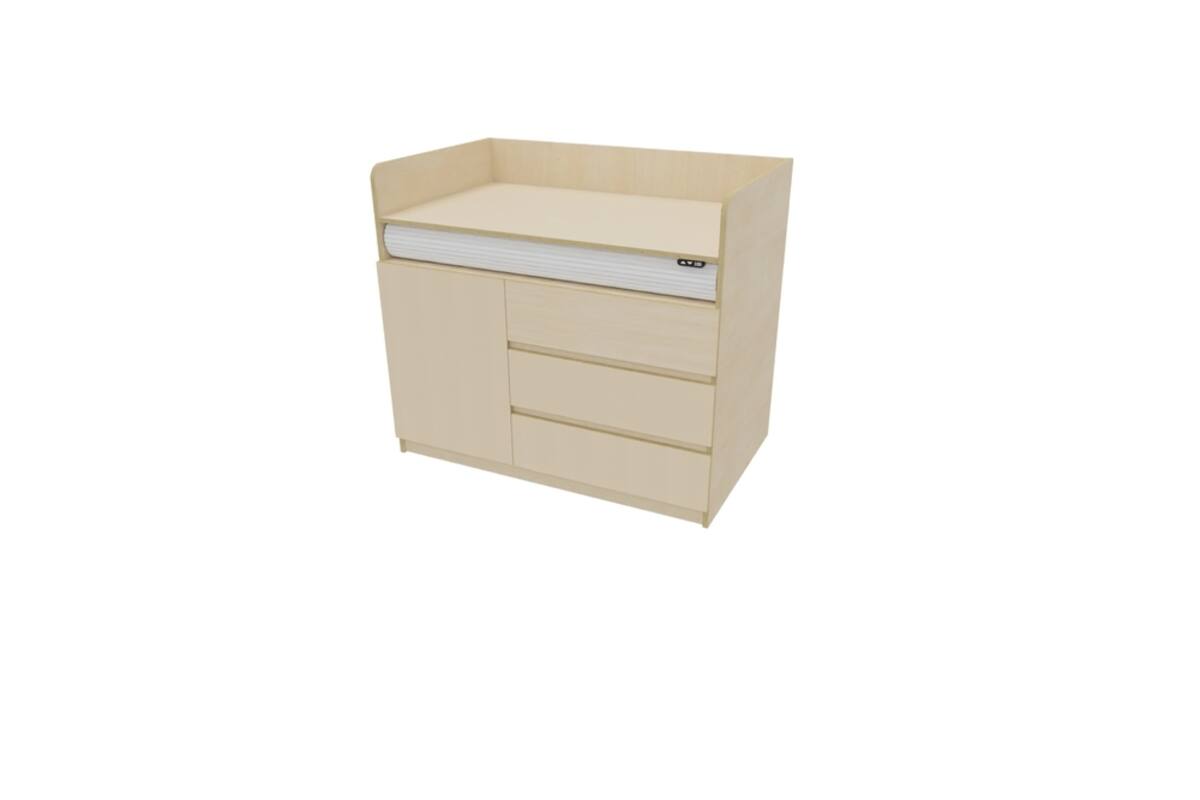 Aankleedtafel Flex+ 120 ahorn zonder trap