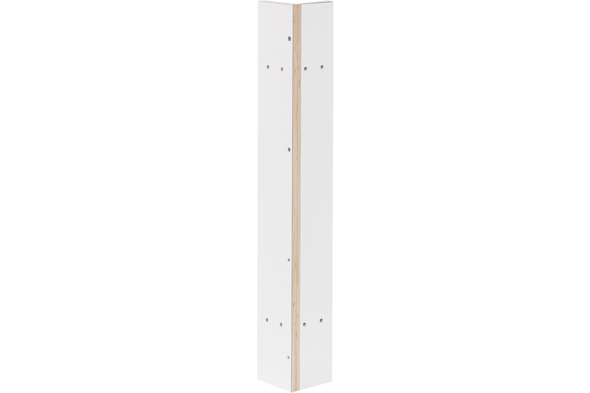 Grondboxelement | Wit, 10 cm, hoekprofiel 90 graden