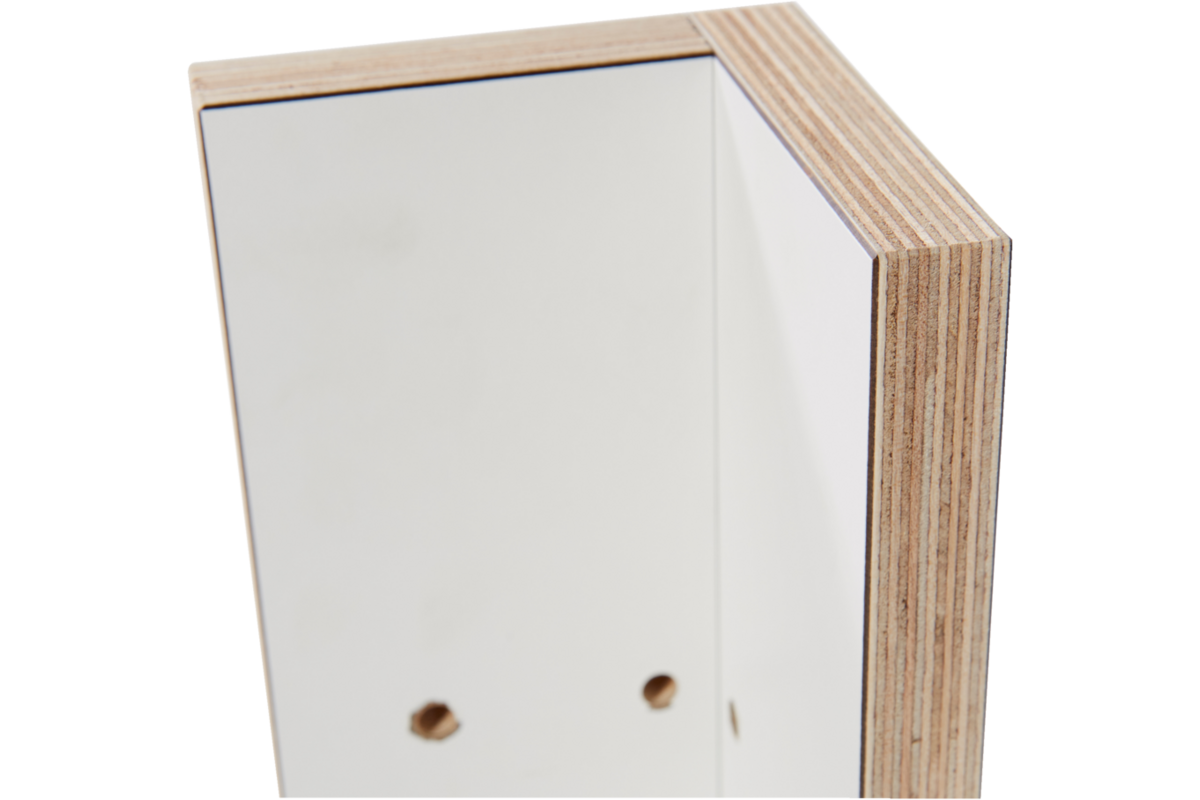 Grondboxelement | Wit, 10 cm, hoekprofiel 90 graden