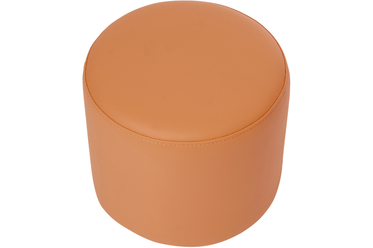 Poefje Robbie 26 cm hoog Ø 30 cm, stof 8x 32M1755 trend oranje