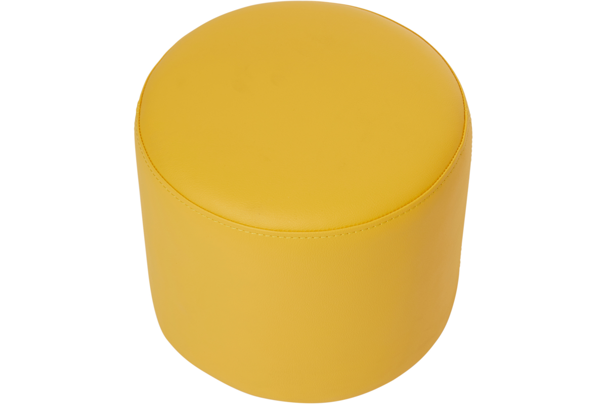 Poefje Robbie 26 cm hoog Ø 30 cm, stof 8x 32M2388 trend geel
